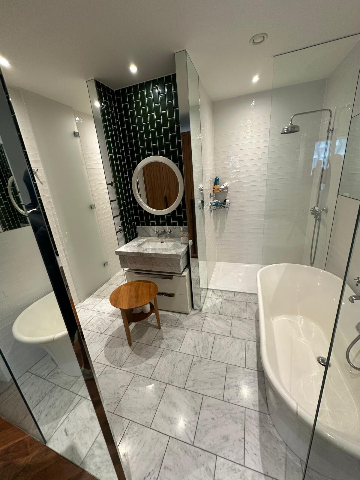 Bathroom deep cleaned top to bottom
