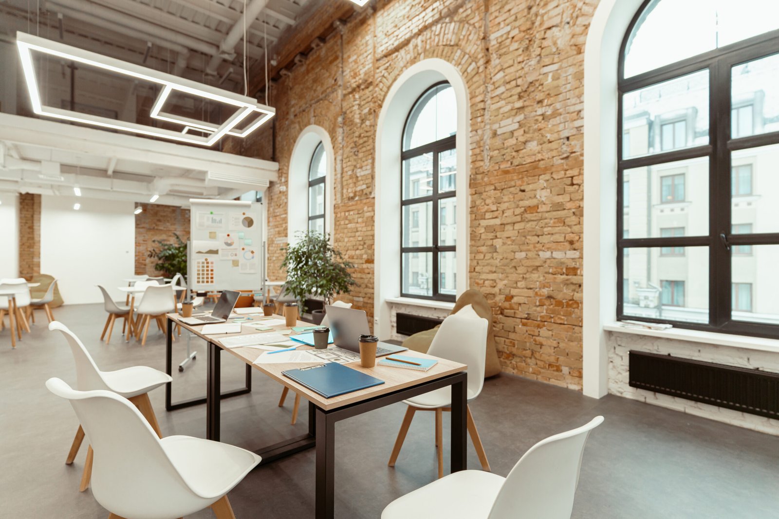 Clean, empty London office ready for staff